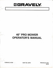 Gravely 45781 Operator's Manual