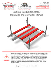 Advantage Backyard Buddy B-SXS-10000 Installation And Operation Manual