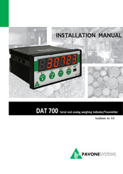 Pavone Systems DAT 700 Series Installation Manual