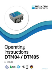 Seikom Electronic DTM05 Operating Instructions Manual