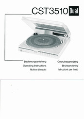 Dual CST 3510 Operating Instructions Manual