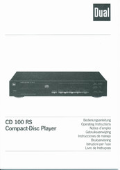 Dual CD 100 RS Operating Instructions Manual