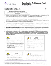 Hydrel SAF28 Installation Manual