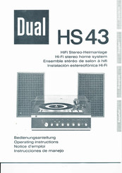 Dual HS 43 Operating Instructions Manual