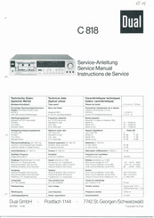 Dual C 818 Service Manual