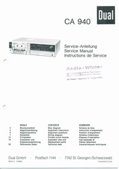Dual CA 940 Service Manual