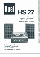 Dual HS 27 Operating Instructions Manual