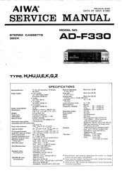 Aiwa AD-F330 Service Manual