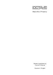Octave Black-Box Preamp Owner's Manual