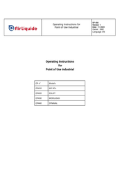 Air Liquide M2DCn300 50-40-600 M3DCn HD FLAMAL Operating Instructions Manual