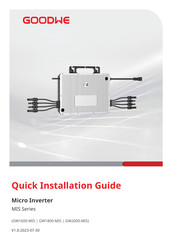 Goodwe MIS Series Quick Installation Manual