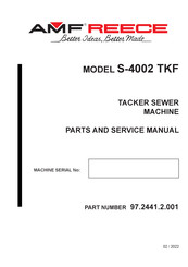 AMF S-4002 TKF Parts And Service Manual