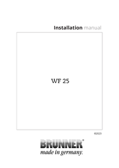 Brunner WF 25 Installation Manual