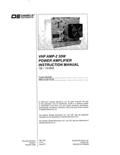 Daniels AMP-2 Instruction Manual