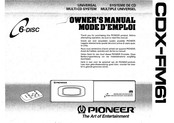 Pioneer CDX-FM61 Owner's Manual