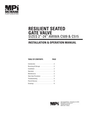 MPI MCWANE AWWA C509 Installation & Operation Manual