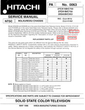 Hitachi 27CX1B/C750 Service Manual