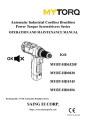 MYTORQ MYBT-HD0320F Operation And Maintenance Manual
