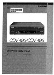 Philips CDV 495 Operating Instructions Manual