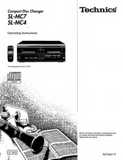 Technics SLMC7 - COMPACT DISC CHANGER Operating Instructions Manual