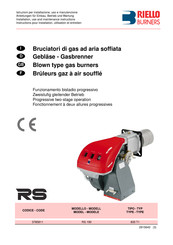 Riello Burners RS 190 Installation, Use And Maintenance Instructions