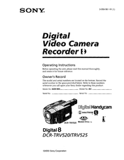 Sony Digital8 DCR-TRV525 Operating Instructions Manual