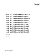Intel NUC 13 Pro NUC13ANHi7 User Manual
