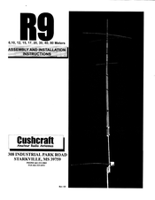 CUSHCRAFT R9 Assembly And Installation Instructions Manual
