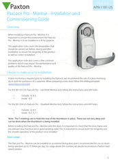 Paxton PaxLock Pro Mortise Installation And Commissioning Manual