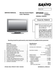 Sanyo DP32640 Service Manual