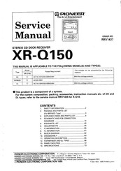 Pioneer XR-Q150 Service Manual