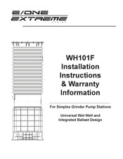 Precision E/One Extreme WH101F Installation Instructions Manual
