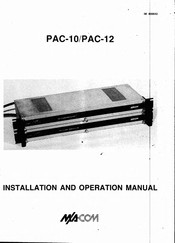 MACOM PAC-10 Installation And Operation Manual