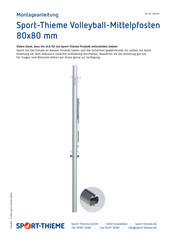 Sport-thieme W21-IE1097014 Operating & Assembly Instructions