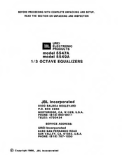 JBL 5547A Manual