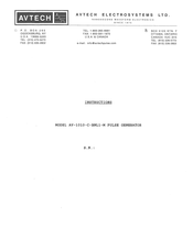 Avtech AV-1010-C-BNL1-M Instructions Manual