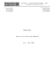 Avtech AV-1010-C-3MA Instructions Manual