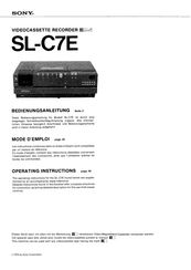 Sony SL-C7E Operating Instructions Manual