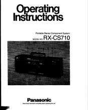 Panasonic RX-CS710 User Manual