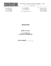 Avtech AV-1022-C Instructions Manual