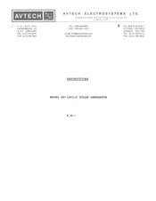 Avtech AV-1001-C Instructions Manual