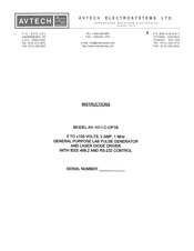 Avtech AV-1011-C-OP1B Instructions Manual
