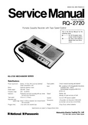 Panasonic RQ-2720 Service Manual