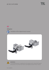 TKR Group 83 30 5 A72 B58 Translation Of The Original Manual