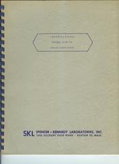 Spencer 212C TV Instructions Manual
