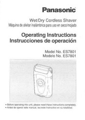 Panasonic ES-7801 Operating Instructions Manual