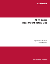 MacDon R116 FR Operator's Manual
