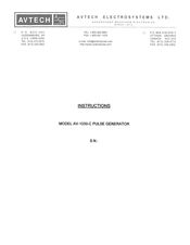 Avtech AV-1030-C Instructions Manual