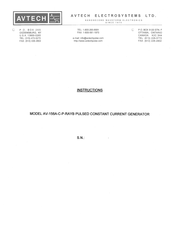 Avtech AV-156A-C-P-RAYB Instructions Manual