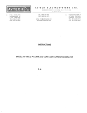 Avtech V-156A-C-P-LC Instructions Manual
